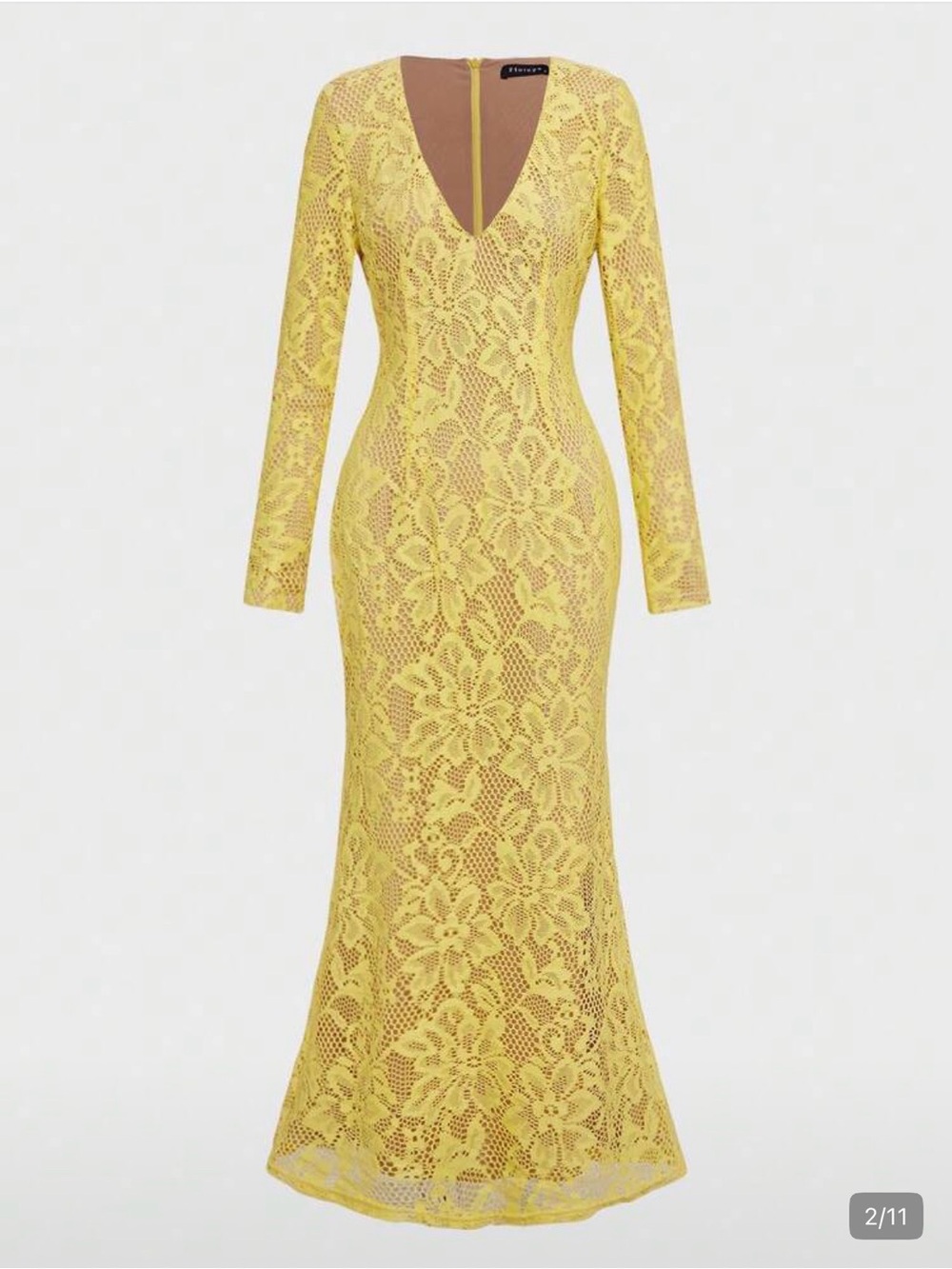 Gorgeous Yellow Lace Dress